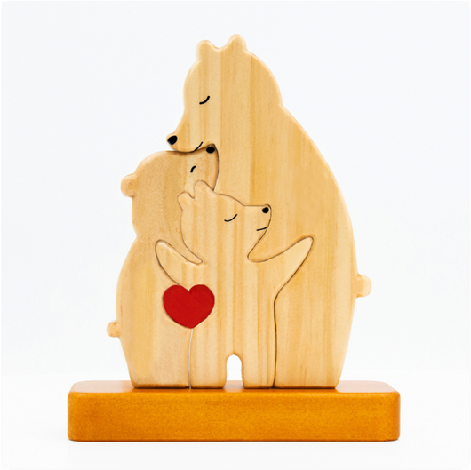 Famiglia Orsi™ - Puzzle Personalizzato in Legno