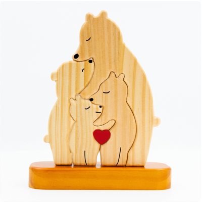 Famiglia Orsi™ - Puzzle Personalizzato in Legno