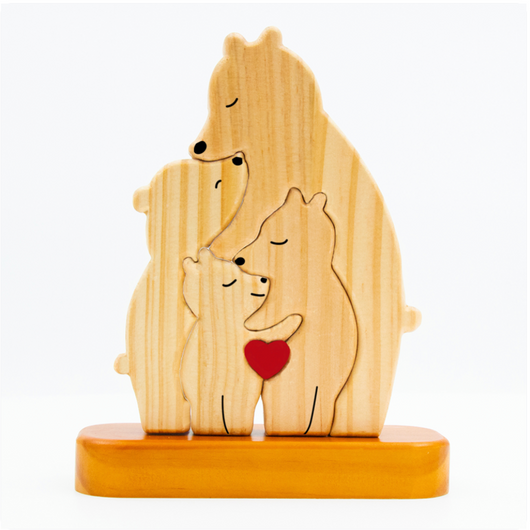Famiglia Orsi™ - Puzzle Personalizzato in Legno