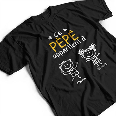 T-shirt personalizzata per il nonno con i nomi dei nipoti