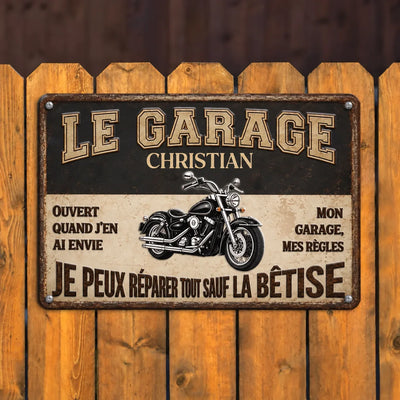 Il Mio Garage™ - Targa da garage personalizzata Nonno