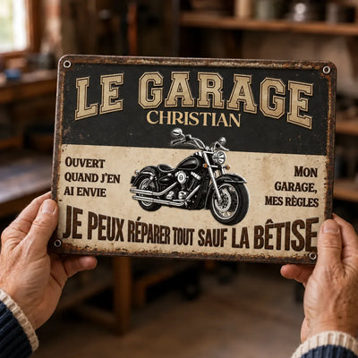 Il Mio Garage™ - Targa da garage personalizzata Nonno
