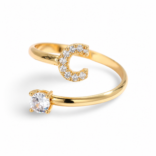 Promessa™ – Anello regolabile con iniziale