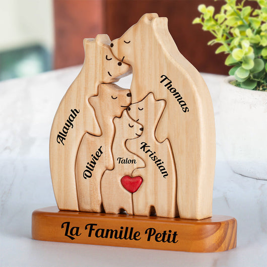 Famiglia Orsi™ - Puzzle Personalizzato in Legno