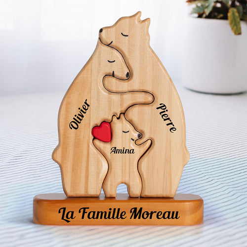 Famiglia Orsi™ - Puzzle Personalizzato in Legno