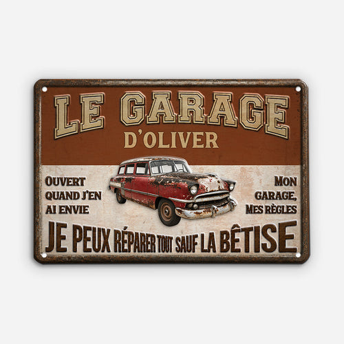 Il Mio Garage™ - Targa da garage personalizzata Nonno