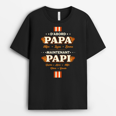 T-shirt personalizzata con nomi per papà e nonno
