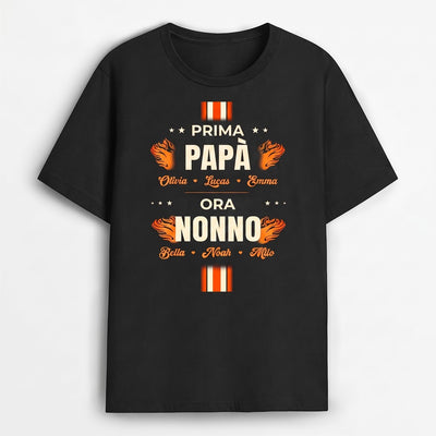 T-shirt personalizzata con nomi per papà e nonno