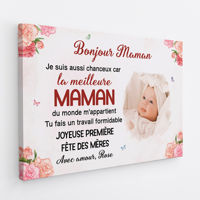 Ciao Mamma™ – tela personalizzata con foto e nome per la mamma