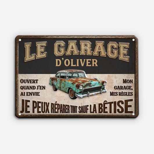 Il Mio Garage™ - Targa da garage personalizzata Nonno