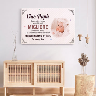 Ciao Mamma™ – tela personalizzata con foto e nome per la mamma
