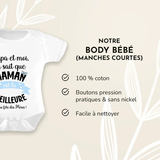 Body neonato personalizzato per la mamma