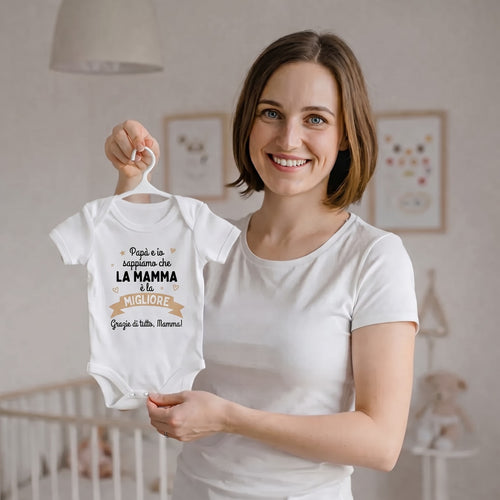 Body neonato personalizzato per la mamma