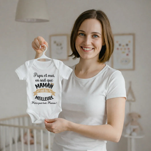 Body neonato personalizzato per la mamma