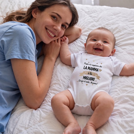 Body neonato personalizzato per la mamma