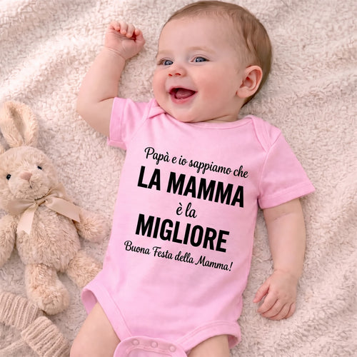 Body neonato personalizzato per la mamma