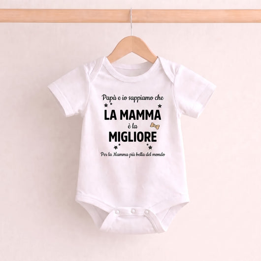 Body neonato personalizzato per la mamma