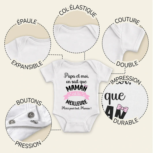Body neonato personalizzato per la mamma