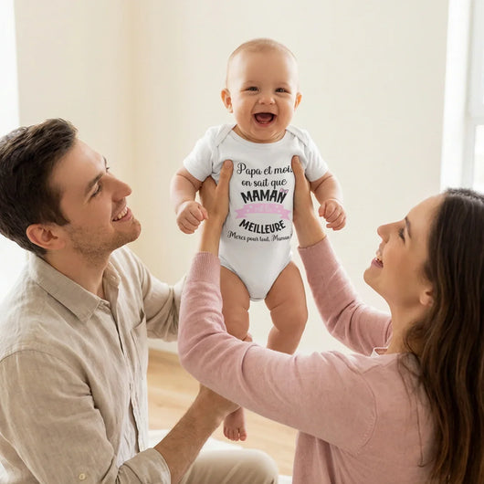 Body neonato personalizzato per la mamma