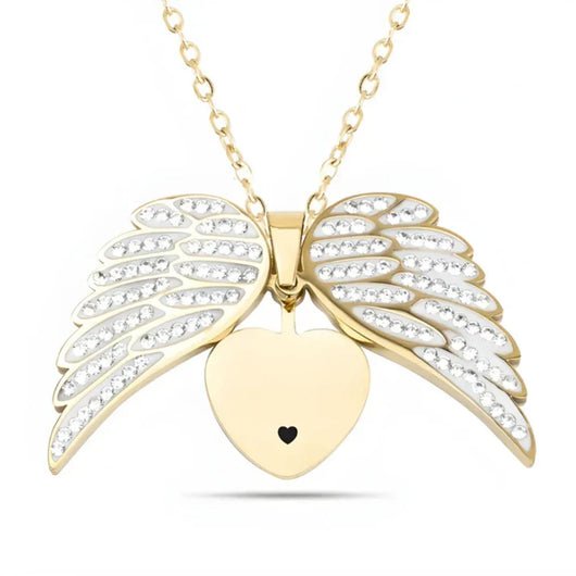 Collana angioletto con cuore inciso personalizzato