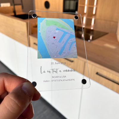 Il Nostro Incontro™ - Targa magnetica personalizzata per coppia