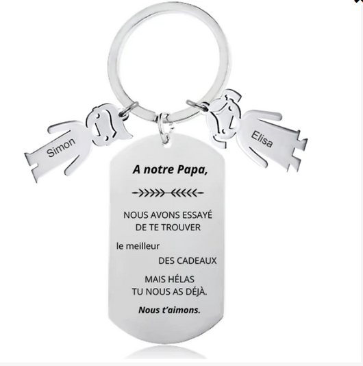 Portachiavi personalizzato Al Mio Papà™ inciso per il papà