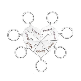 FamilyPuzzle™ – Portachiavi puzzle a cuore personalizzati