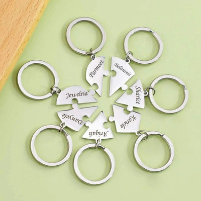 FamilyPuzzle™ – Portachiavi puzzle a cuore personalizzati