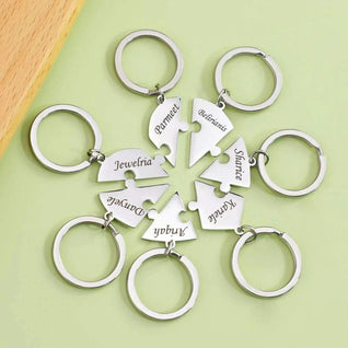 FamilyPuzzle™ – Portachiavi puzzle a cuore personalizzati