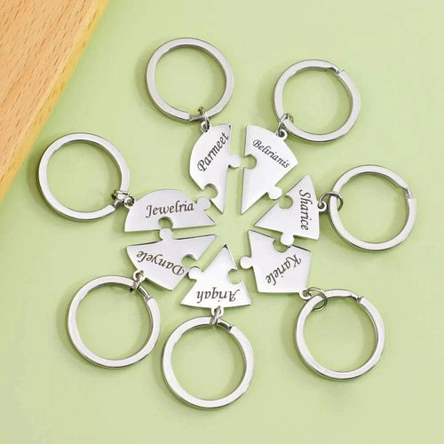 FamilyPuzzle™ – Portachiavi puzzle a cuore personalizzati
