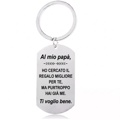 Al Mio Papà™ – Portachiavi personalizzato per papà