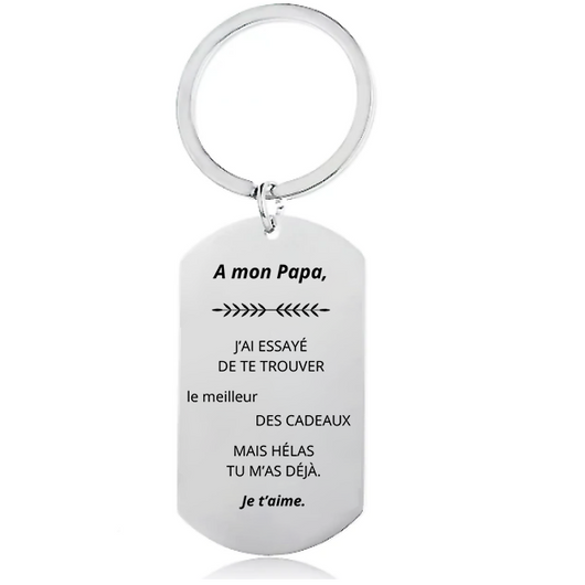 Portachiavi personalizzato Al Mio Papà™ inciso per il papà