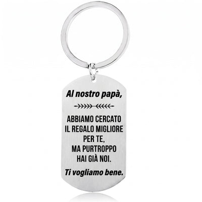 Portachiavi personalizzato Al Mio Papà™ inciso per il papà
