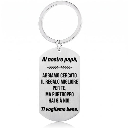 Al Mio Papà™ – Portachiavi personalizzato per papà