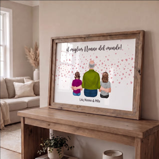 Con il Nonno™ – Poster di famiglia personalizzato