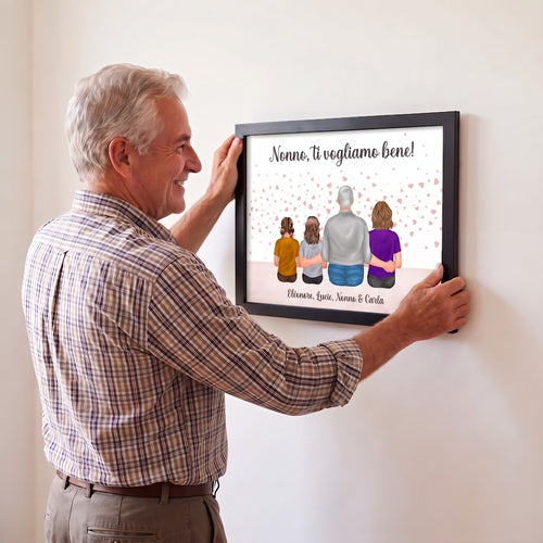 Con il Nonno™ – Poster di famiglia personalizzato