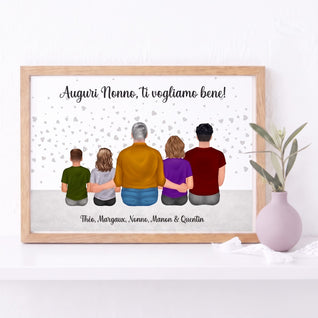 Con il Nonno™ – Poster di famiglia personalizzato