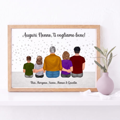 Con il Nonno™ – Poster di famiglia personalizzato
