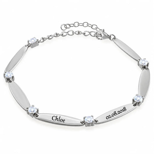 Bracciale personalizzato con nomi incisi