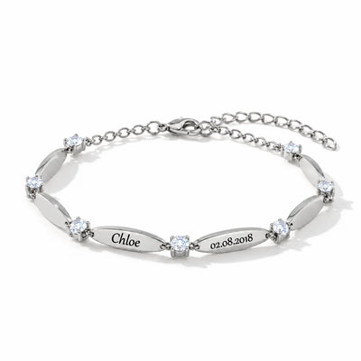 Bracciale personalizzato con nomi incisi