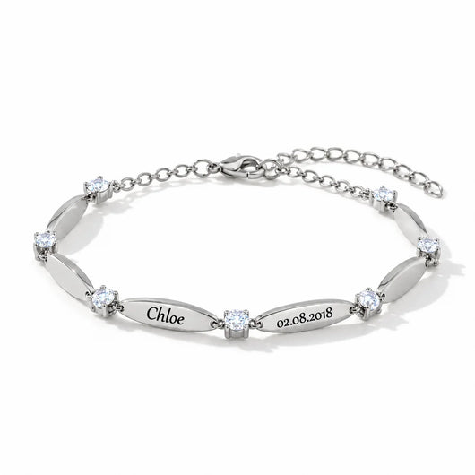 Bracciale personalizzato con nomi incisi