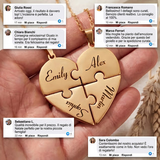 Legame™ - Collana puzzle famiglia personalizzata