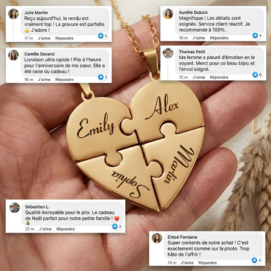 Legame™ - Collana puzzle famiglia personalizzata