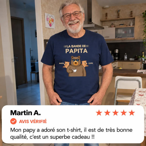 Nonno Orso™ - T-shirt personalizzata con i nipoti