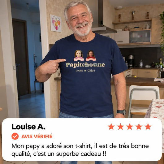 Team Nonno™ – t-shirt personalizzata con i nomi dei nipoti