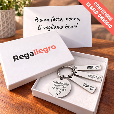 Il Portafortuna del Nonno™ - Portachiavi personalizzato