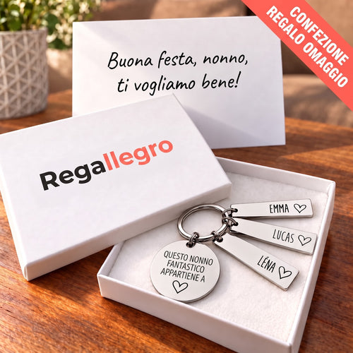 Il Portafortuna del Nonno™ - Portachiavi personalizzato