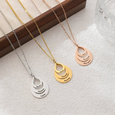 Collana Gocce Eterne™ personalizzata con nomi incisi