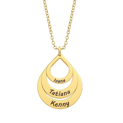 Collana Gocce Eterne™ personalizzata con nomi incisi