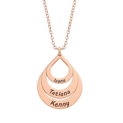 Collana Gocce Eterne™ personalizzata con nomi incisi